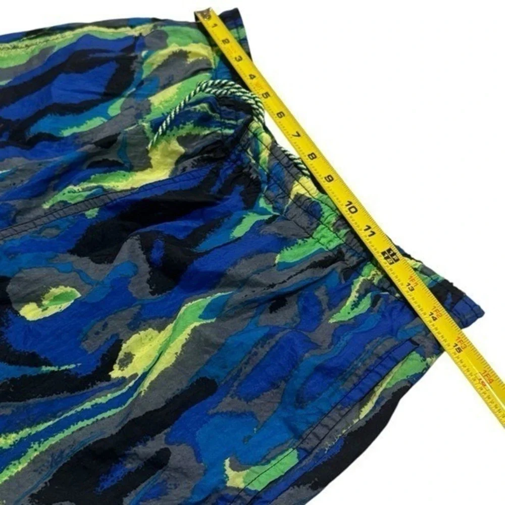 Y2K Nike Watercolor Lined Swim Trunks Athletic Outdoirs Beach Travel Resort M
